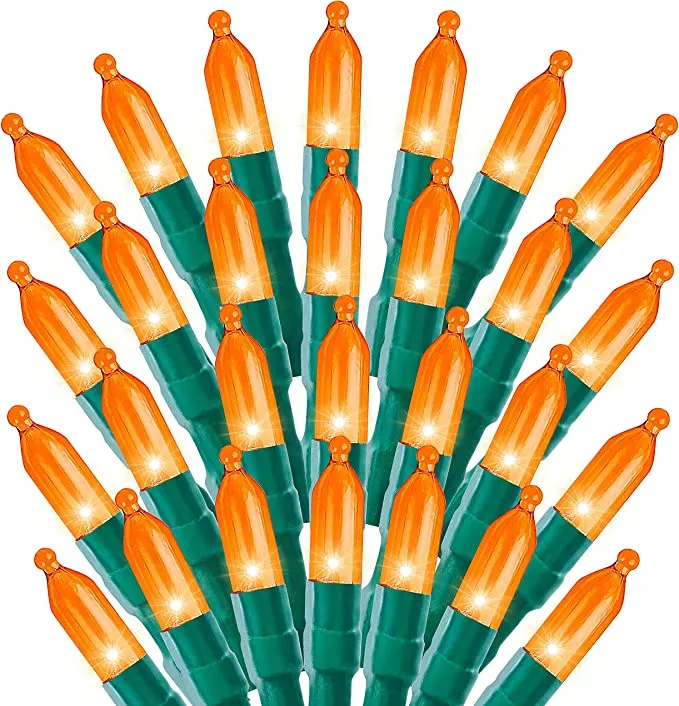 Joiedomi 100-Count Orange LED 8 Modes Green Wire Light Set 42.9ft - Halloween Decorations 7 Joiedomi 100-Count Orange LED 8 Modes Green Wire Light Set 42.9ft - Halloween Decorations - Image 7