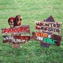 Joyin 6Pcs Scary Yard Sign - Halloween Decorations -Spooky Home Decor 4K MYOA JIXF4