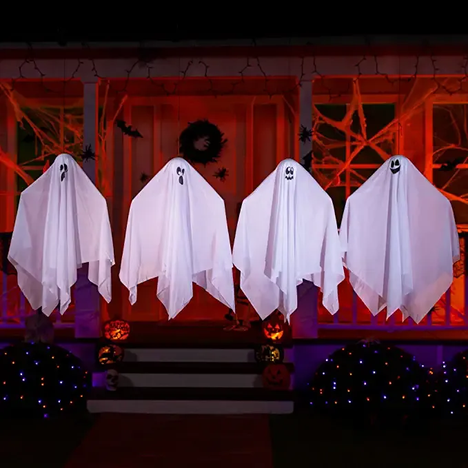 Joyin 4pcs Halloween Hanging Ghosts 27.5in - Halloween Decorations