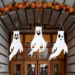 Joyin 3Pcs Ghost Windsock Hanging 18in - Halloween Decorations -Spooky Home Decor 4 62c7f273 c010 4b85 b48d 8da22264ccf5