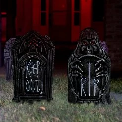 Joyin 2Pcs Light-up Graveyard Tombstone - Halloween Decorations -Spooky Home Decor 4 690473d7 45b5 4aea aca0 77736477e6db