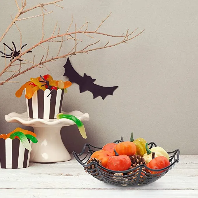 Joyin 5Pcs Halloween Spider Web Plastic Basket Bowls - Halloween Decorations