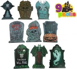 Joyin 9Pcs Halloween Tombstone Yard Decorations 17in - Halloween Decorations