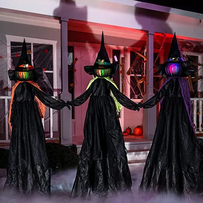 Joyin 3pcs Witch Yard Stakes Halloween Decoration 48in - Halloween Decorations