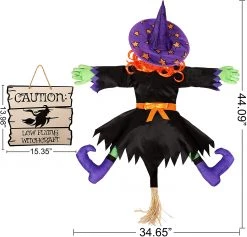 Joyin Crashing Witch Into Tree with Sign 44in - Halloween Decorations -Spooky Home Decor 5 d0b55f3f 98ab 4149 9377 4ffbf1ac3422
