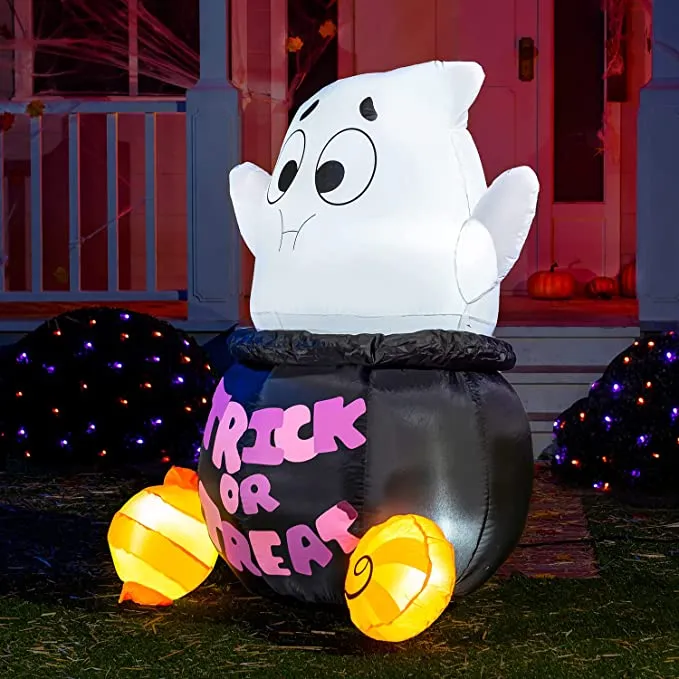 Joiedomi 5ft Halloween Inflatable Ghost Stuck in Cauldron - Halloween Decorations 4 Joiedomi 5ft Halloween Inflatable Ghost Stuck in Cauldron - Halloween Decorations - Image 4