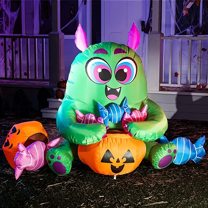 Joiedomi 5ft Halloween Inflatable Monster Candy - Halloween Decorations