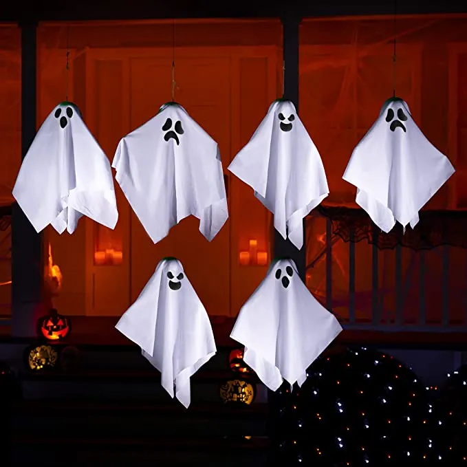 Joyin 6 Pcs White Ghost 19.6in - Halloween Decorations