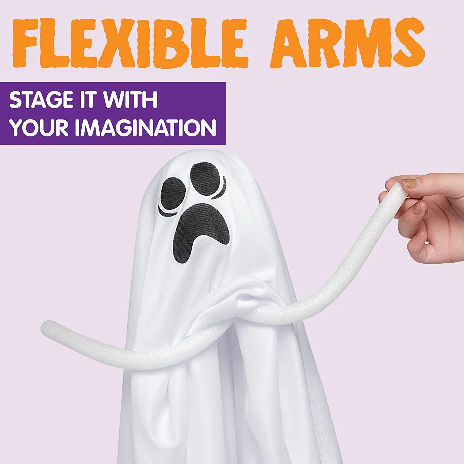 Joyin 6 PcsWhite Ghost (Mixed 3) 19in - Halloween Decorations 5 Joyin 6 PcsWhite Ghost (Mixed 3) 19in - Halloween Decorations - Image 5