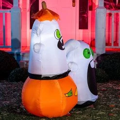 Joiedomi 5ft Halloween Naughty Ghost with Pumpkin Cap and a Gift Bag - Halloween Decorations -Spooky Home Decor 669