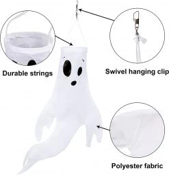 Joyin 3Pcs Ghost Windsock Hanging 18in - Halloween Decorations -Spooky Home Decor 6 0c70b062 cb67 4bf6 8088 8760cdf8f715