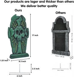 Joyin 5Pcs Foam Graveyard Tombstone 17in - Halloween Decorations -Spooky Home Decor 6 1a471568 e707 410e 9695 d433f653314a