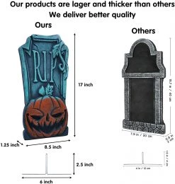 Joyin 6Pcs 17 Halloween Foam Graveyard Tombstone - Halloween Decorations -Spooky Home Decor 6 b1e614c3 5ae5 44f4 9d45 1e1fd5ddad67