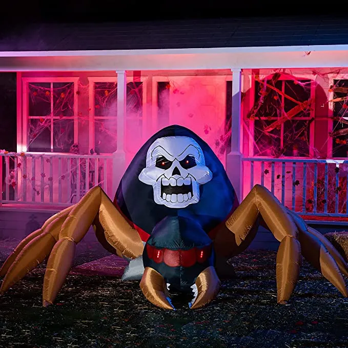 Joiedomi 6ft Giant Spider with Halloween Skull Markings - Halloween Decorations
