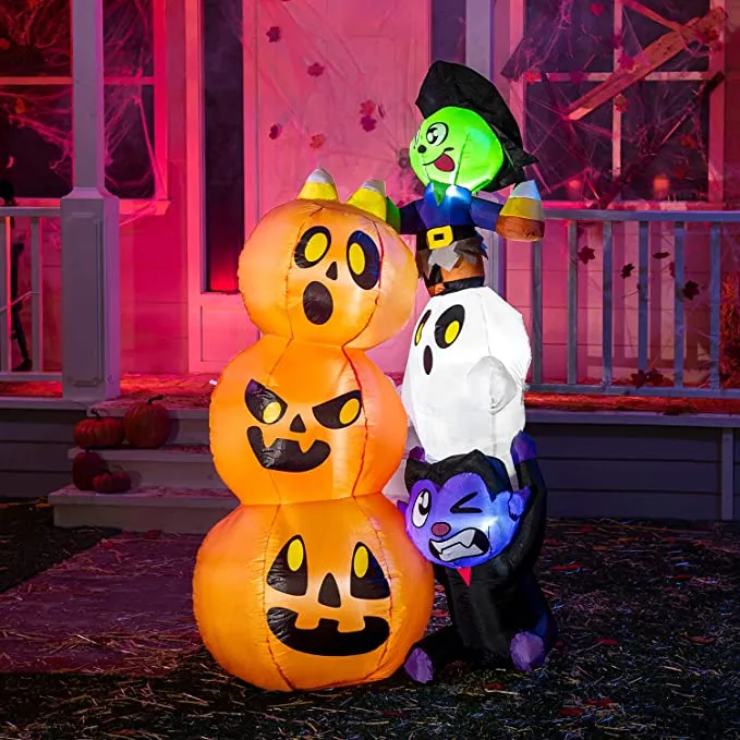Joiedomi 6ft Halloween Inflatable Stacked Characters - Halloween Decorations
