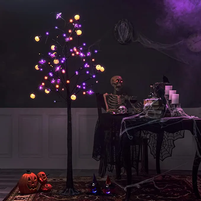 Joiedomi Spooky Tree Pumpkin Decoration 6ft - Halloween Decorations