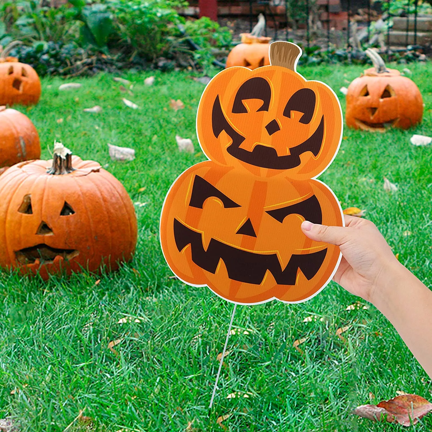 Joyin 7 Pcs Friendly Halloween Corrugate Yard Stake Signs - Halloween Decorations