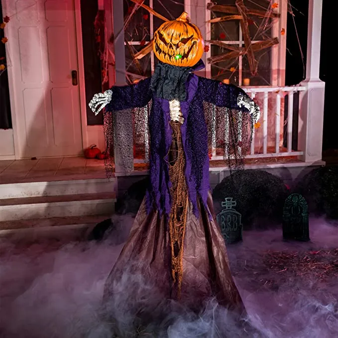 Joyin Halloween Animated Pumpkin Skeleton 70.8in - Halloween Decorations