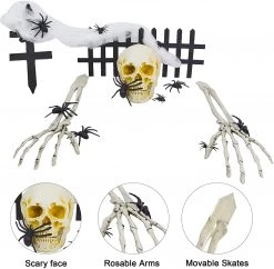 Joyin Skeleton Graveyard Yard Stake Decoration - Halloween Decorations -Spooky Home Decor 71sbKntf70L. AC SL1500