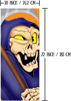 Joyin 3d Design Reaper Door Cover 30in x 72in - Halloween Decorations -Spooky Home Decor 72 e7d666fb 2f6b 4bad 85c2 4e7d79773f91