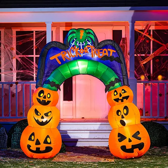 Joiedomi 7ft Halloween Inflatable Pumpkin Arch - Halloween Decorations