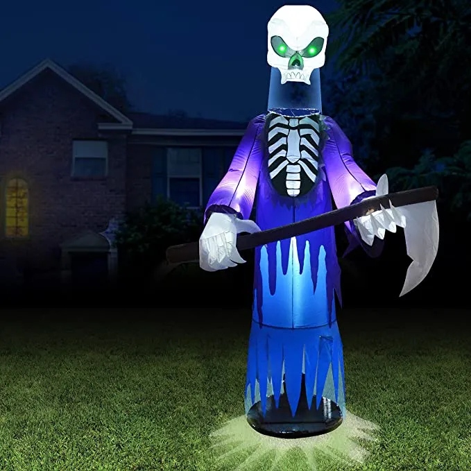 Joiedomi 8ft Halloween Inflatable Floating Head Reaper - Halloween Decorations