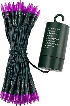 Joiedomi 100-Count Purple LED String Lights 34ft - Halloween Decorations -Spooky Home Decor 816XfujVR L. AC SL1500