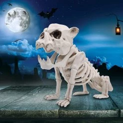 Joyin Puppy Skeleton Pose-N-Stay Halloween Decoration 11in - Halloween Decorations -Spooky Home Decor 81AvOv3 WiL. AC SL1500 5