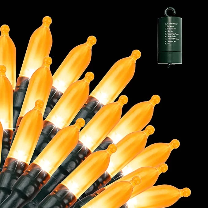 Joiedomi 100-Count Orange LED String Lights 34ft - Halloween Decorations 7 Joiedomi 100-Count Orange LED String Lights 34ft - Halloween Decorations - Image 7