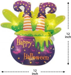 Joyin Lighted Witch Legs Cauldron Window Decoration 12 x 12in - Halloween Decorations -Spooky Home Decor 81EIzjg9ICL. AC SL1500