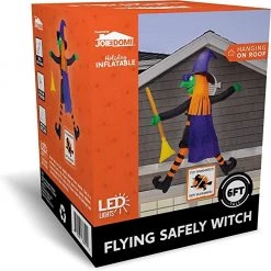 Joiedomi 6ft Inflatable Crashing Witch - Halloween Decorations -Spooky Home Decor 81S82fgwuYL. AC SX679