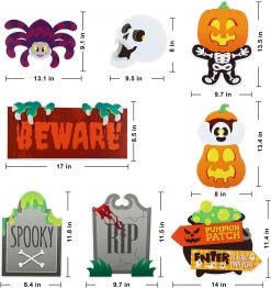 Joyin 9 Pcs Friendly Halloween Corrugate Yard Stake Signs - Halloween Decorations -Spooky Home Decor 81W0OJBJY5L. AC SL1500