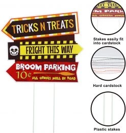 Joyin 9 Pcs Friendly Halloween Corrugate Yard Stake Signs - Halloween Decorations -Spooky Home Decor 81m0IZVAY3L. AC SL1500