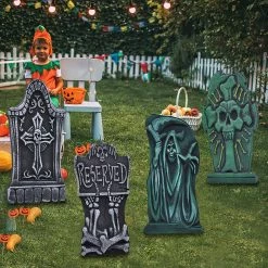 Joyin 5Pcs Foam Graveyard Tombstone 17in - Halloween Decorations -Spooky Home Decor 8 d5cdde87 0acf 4264 920e b0214d77e393