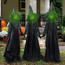 Joyin 3pcs Light Up Witch Yard Stake Decoration 48in - Halloween Decorations -Spooky Home Decor 919x1SowCxL. AC SX679