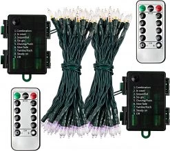 Joiedomi 2Pcs of Orange & Purple Green LED String Lights 17.3ft - Halloween Decorations -Spooky Home Decor 91EAvs 2hiL. AC SL1500