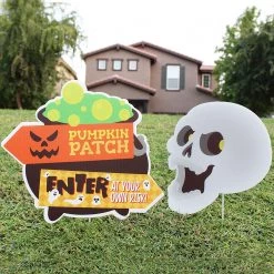 Joyin 9 Pcs Friendly Halloween Corrugate Yard Stake Signs - Halloween Decorations -Spooky Home Decor 91RafcLUxJL. AC SL1500