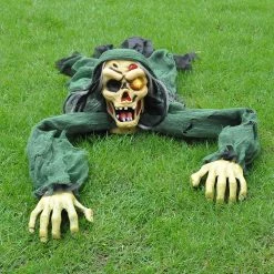 Joyin Animated Zombie Groundbreaker with Flashing Eye & Sound (Green) - Halloween Decorations