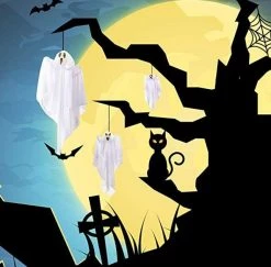 Joyin 3Pcs Hanging Ghosts 25.5in - Halloween Decorations -Spooky Home Decor Capture1