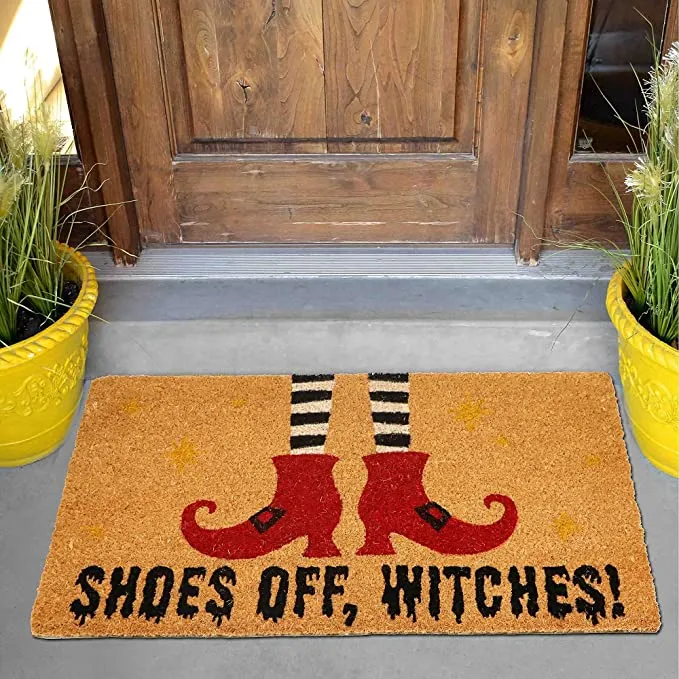 Joyin Doormat with Witch Shoes Design 30in x 17in - Halloween Decorations