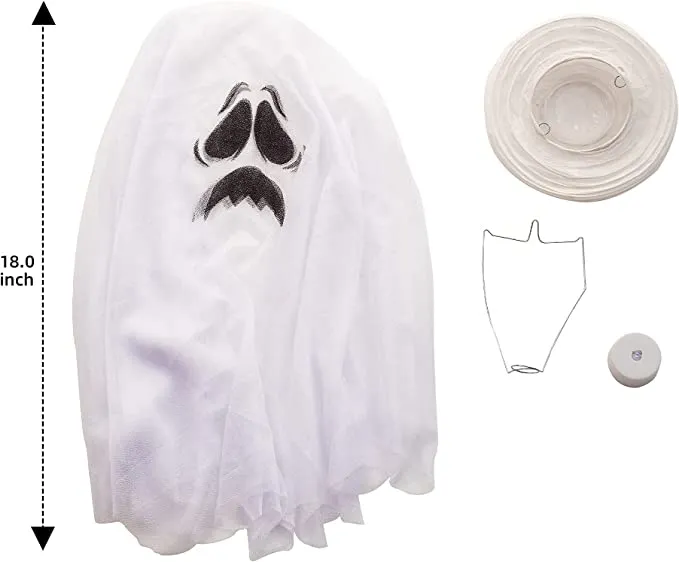 Joyin 3Pcs Ghost Lantern Hanging Lights 18in - Halloween Decorations 3 Joyin 3Pcs Ghost Lantern Hanging Lights 18in - Halloween Decorations - Image 3