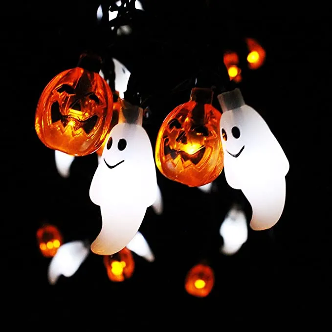 Joyin 30Pcs Halloween LED String Light with Pumpkin and Ghost - Halloween Decorations