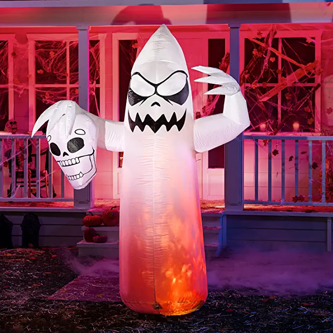 Joiedomi 8ft Halloween Ghost Holding Skull - Halloween Decorations