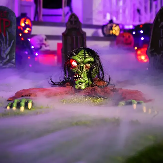 Joyin Animated Green Zombie Groundbreaker - Halloween Decorations
