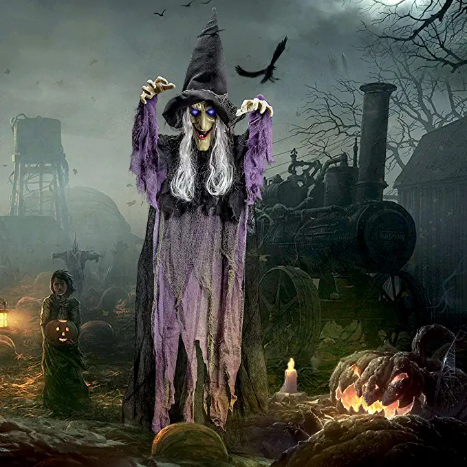 Joyin Halloween Hanging Animated Talking Witch 72in - Halloween Decorations