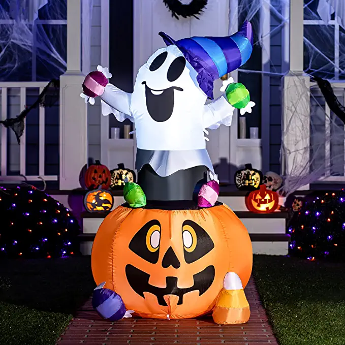 Joiedomi 5ft Halloween Inflatable Gripping Candy Ghost - Halloween Decorations