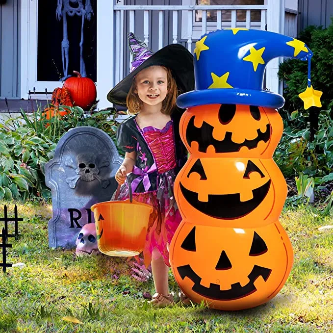 Joyin 4.5ft Halloween Inflatable Pumpkin Tumbler Decoration - Halloween Decorations