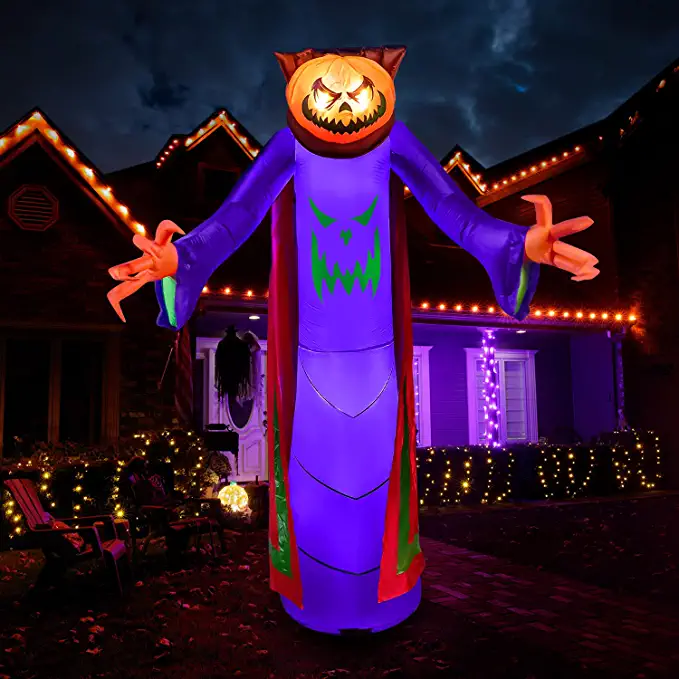 Joiedomi 8ft Halloween Inflatable Pumpkin Wizard Decoration - Halloween Decorations