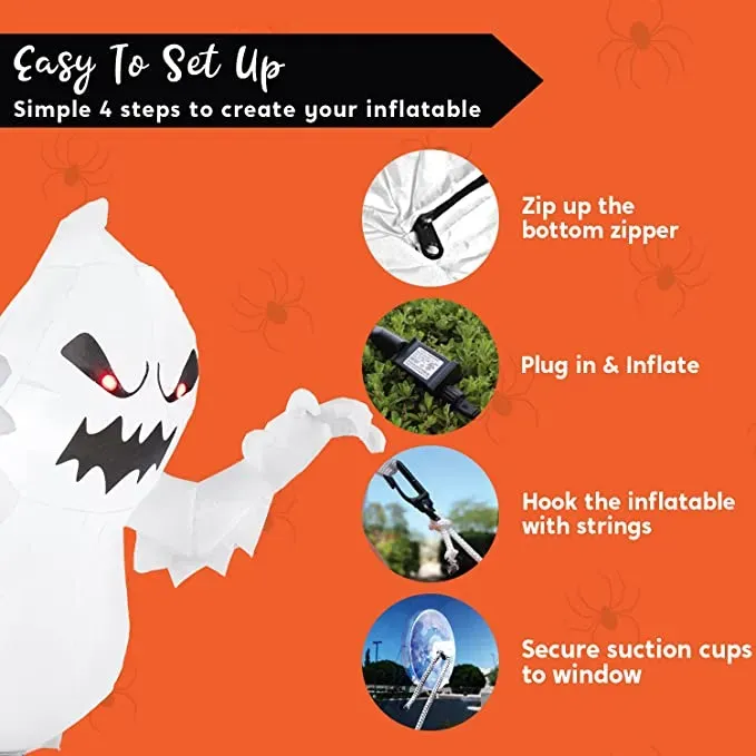Joiedomi 3.5ft Halloween Inflatable Window Crasher Ghost - Halloween Decorations 7 Joiedomi 3.5ft Halloween Inflatable Window Crasher Ghost - Halloween Decorations - Image 7