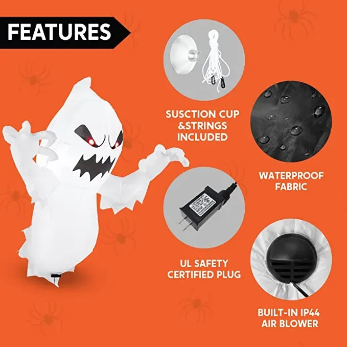 Joiedomi 3.5ft Halloween Inflatable Window Crasher Ghost - Halloween Decorations 6 Joiedomi 3.5ft Halloween Inflatable Window Crasher Ghost - Halloween Decorations - Image 6